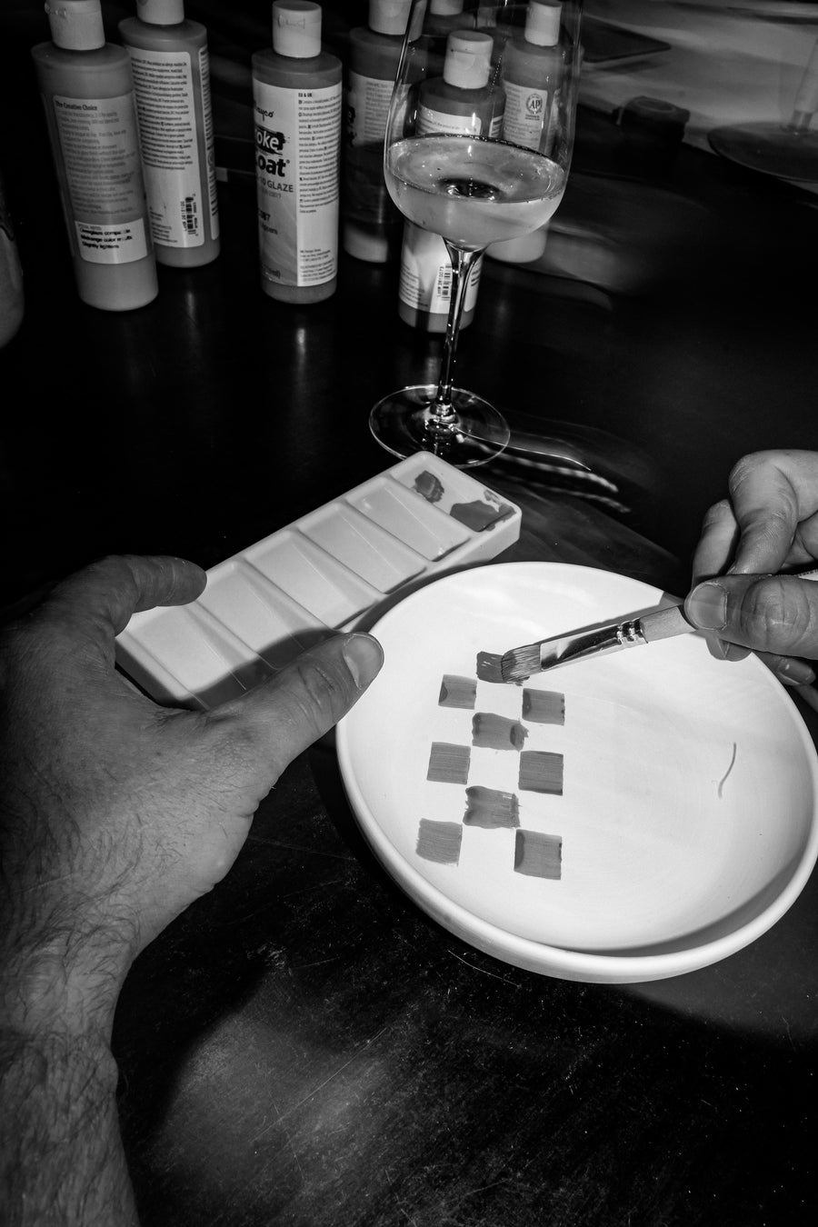 Paint on pottery